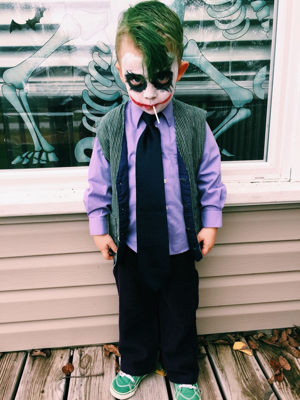 DIY Boys Halloween Costume
 DIY Joker toddler costume Halloweenie