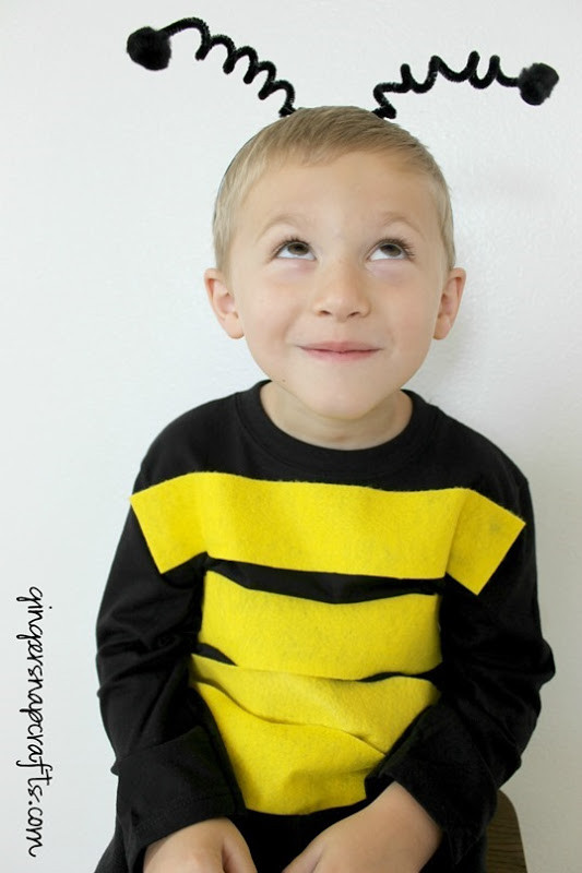DIY Bumblebee Costume
 Ginger Snap Crafts 9 Easy DIY Halloween Costumes Two