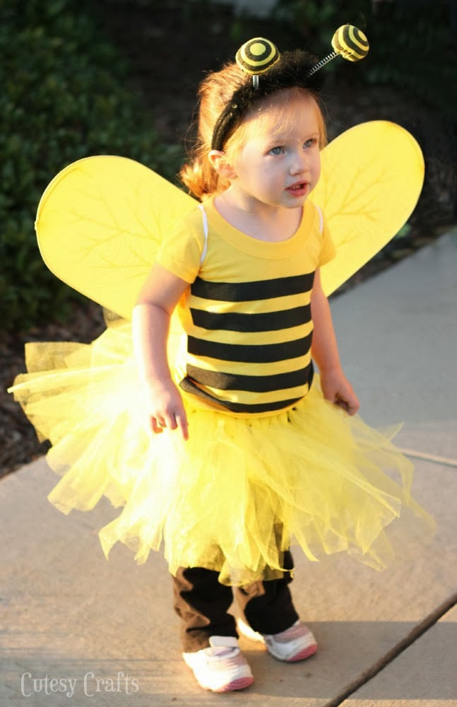 DIY Bumblebee Costume
 DIY Bee Costume Big Kid Tee into Toddler Tee Cutesy Crafts