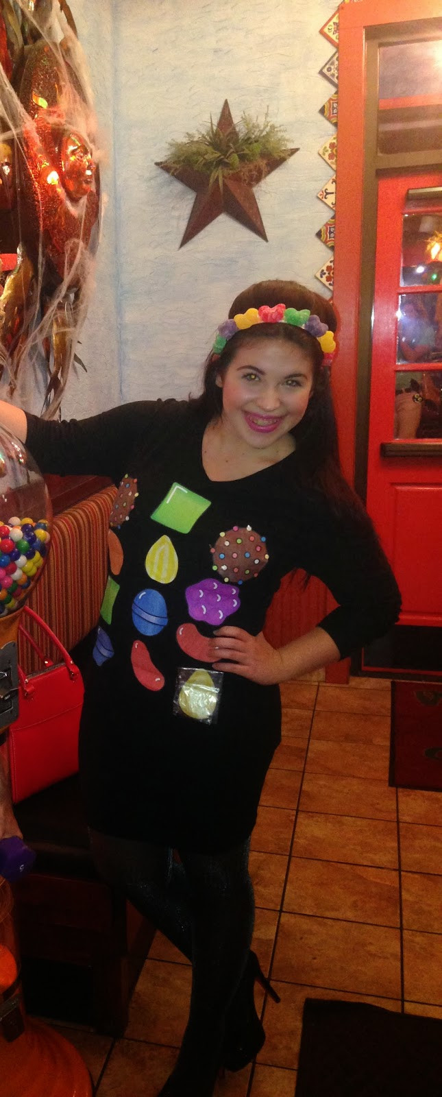 DIY Candy Costume
 Sangrias and Sequins DIY Candy Crush Costume