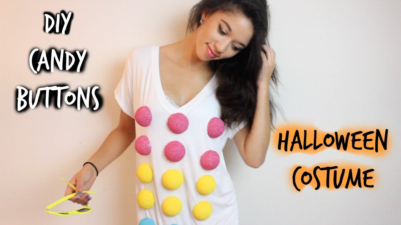 DIY Candy Costume
 DIY Candy Buttons Last Minute Halloween Costume ♡