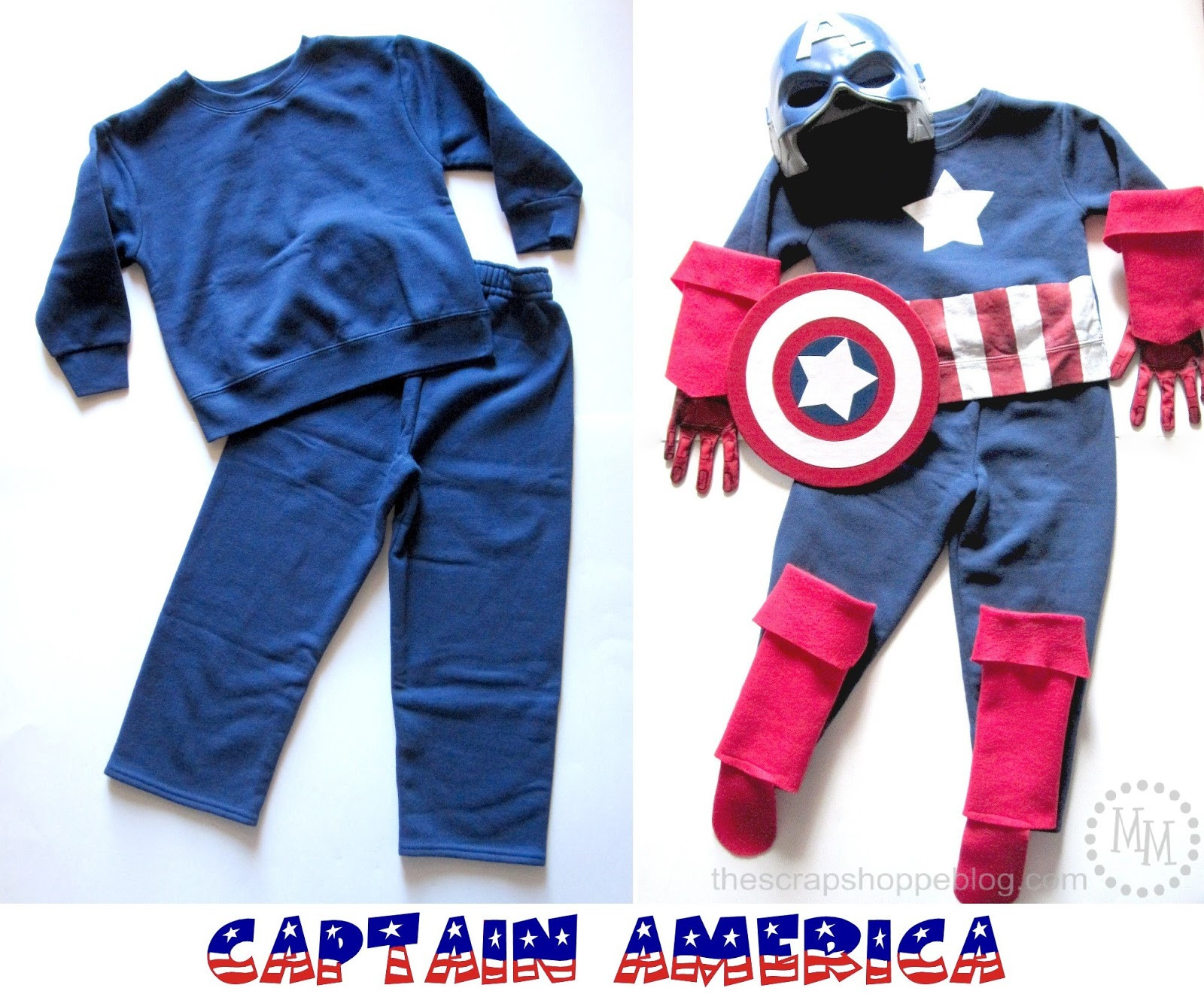 DIY Captain America Costume
 DIY Captain America & Thor Costumes The Scrap Shoppe