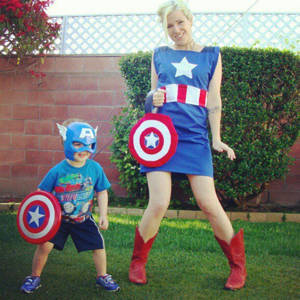 DIY Captain America Costume
 homemade captain america costume