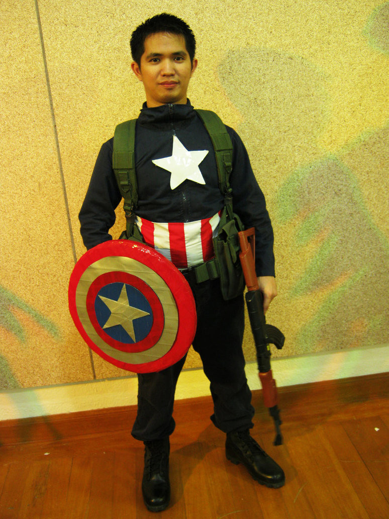 DIY Captain America Costume
 My Homemade Captain America Costume by radioactivespider1