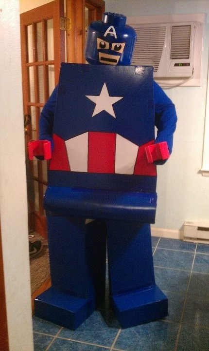 DIY Captain America Costume
 Homemade Costume Captain America LEGO guy