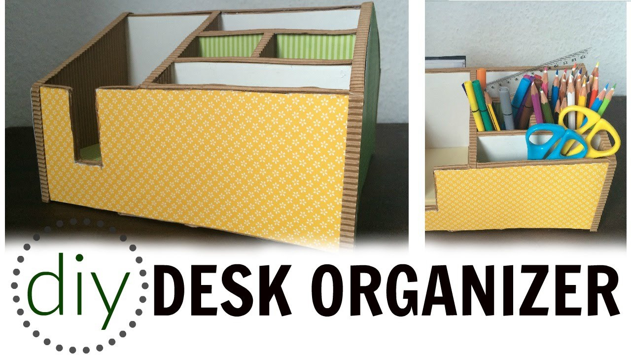 DIY Cardboard Organizer
 DIY desk organizer