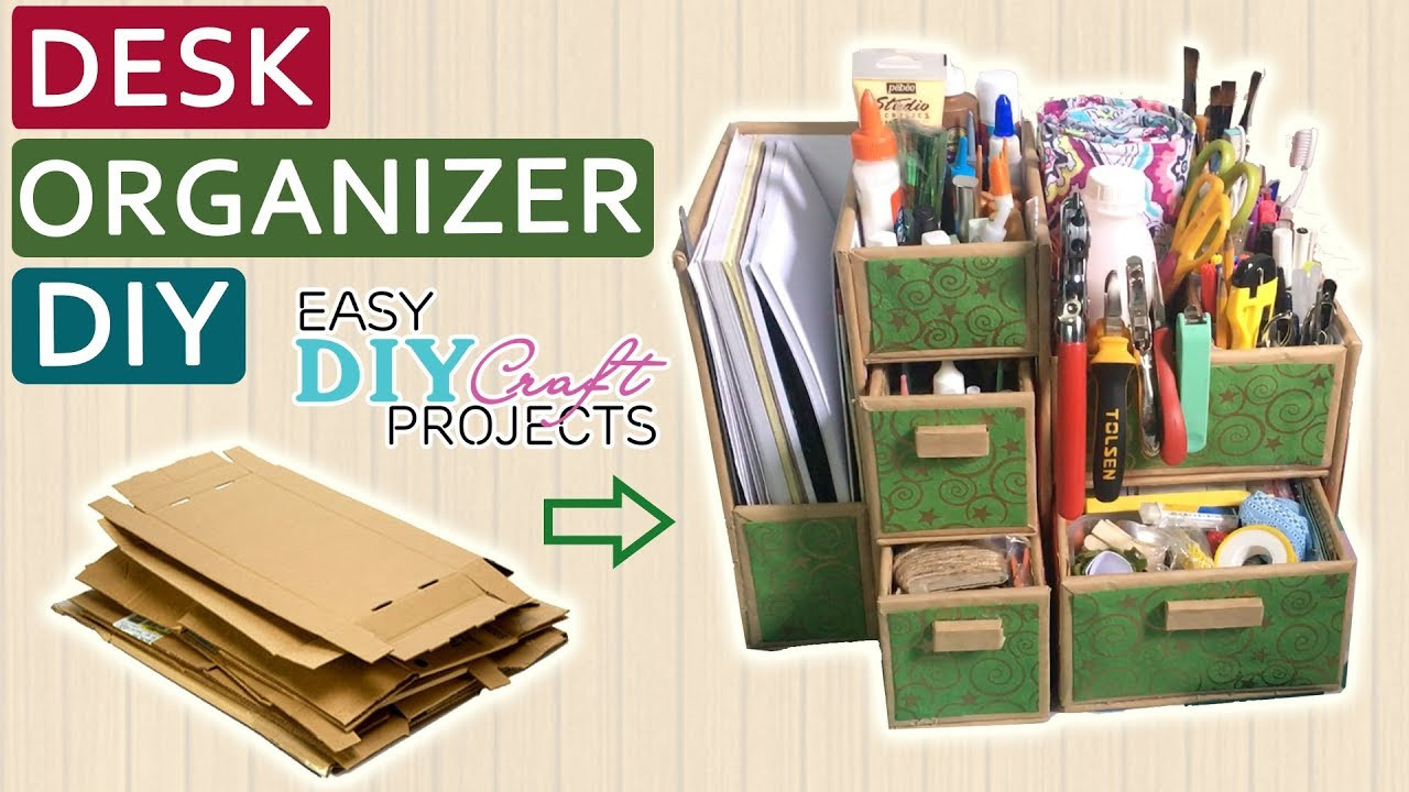 DIY Cardboard Organizer
 DIY Cardboard Desk Organizer