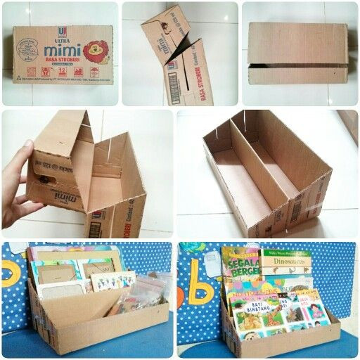 DIY Cardboard Organizer
 DIY Cardboard Puzzle Organizer or Book Rack