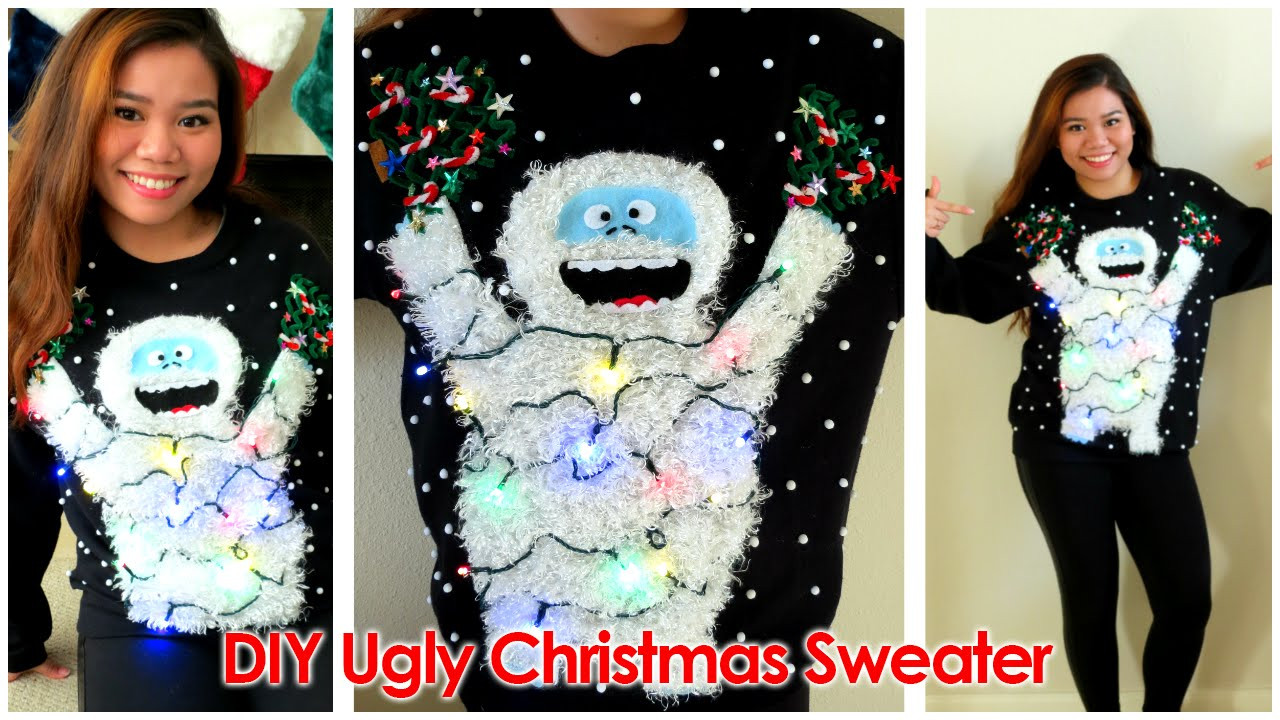 DIY Children'S Ugly Christmas Sweater
 DIY Ugly Christmas Sweater 2014 Abominable Snowmonster