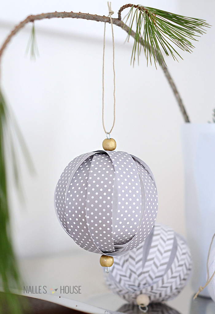 DIY Christmas Ball Ornaments
 Nalle s House DIY Paper Ball Ornaments
