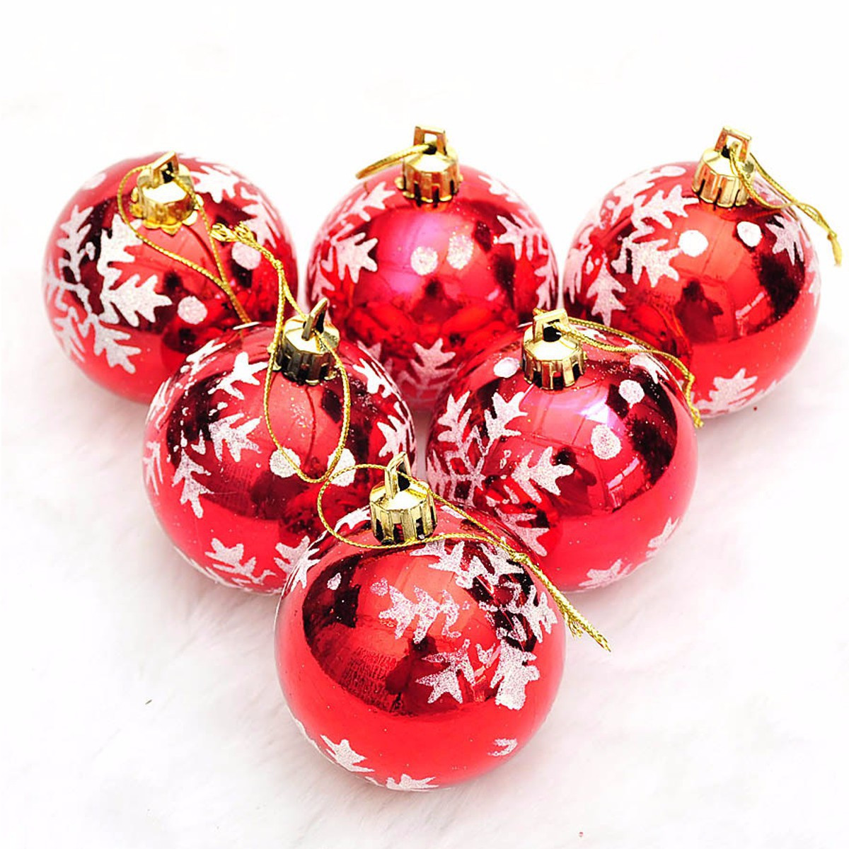 DIY Christmas Ball Ornaments
 6PCS Snowflake Balls Christmas Ornaments Xmas Tree Hanging