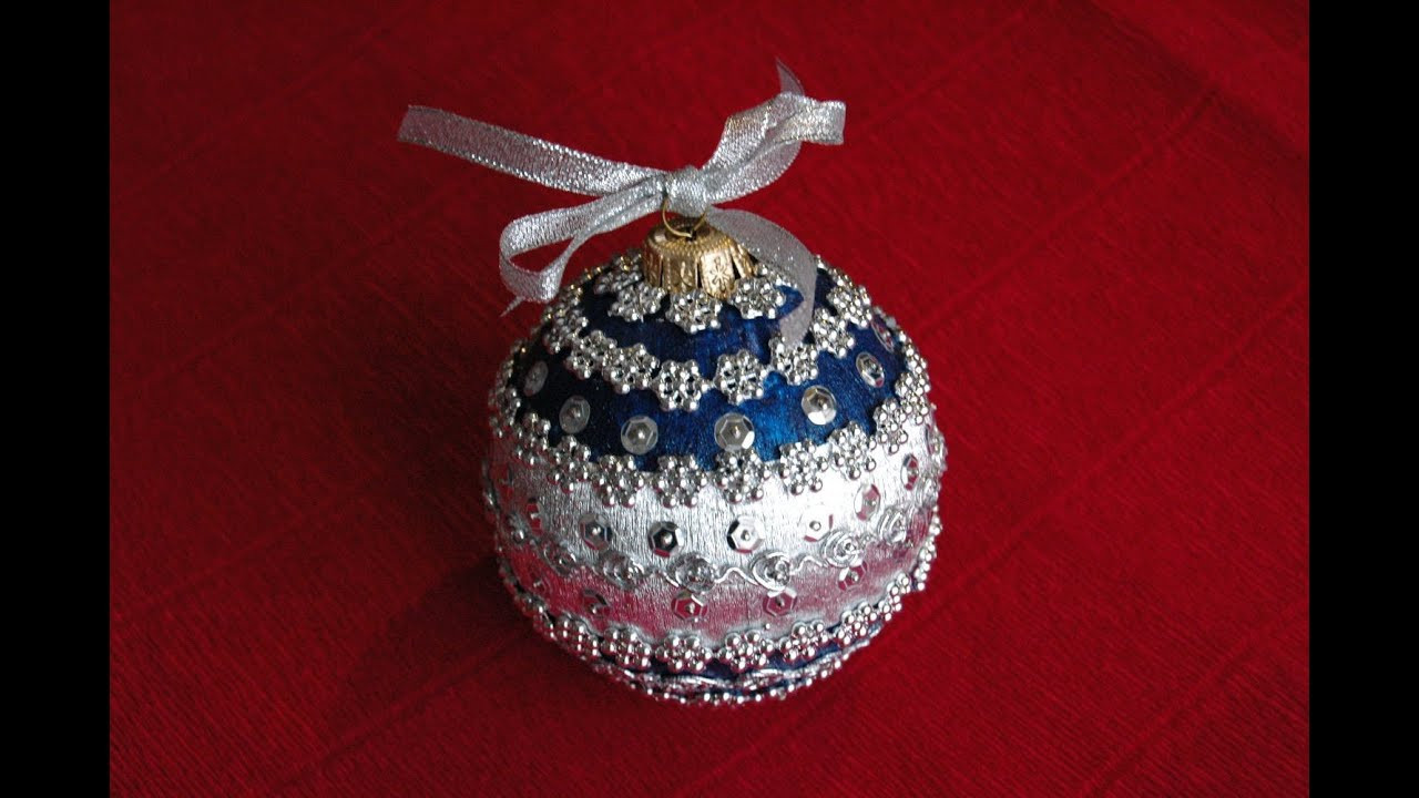DIY Christmas Ball Ornaments
 How to make Christmas ball ornament DIY