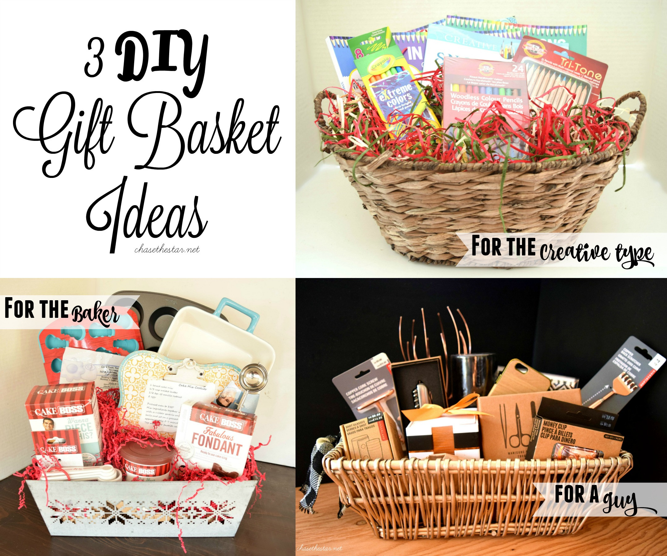 DIY Christmas Baskets
 3 DIY Gift Basket Ideas