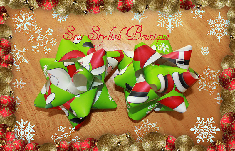 DIY Christmas Bows
 Sew Stylish Boutique Kids Craft DIY Christmas Gift Bows