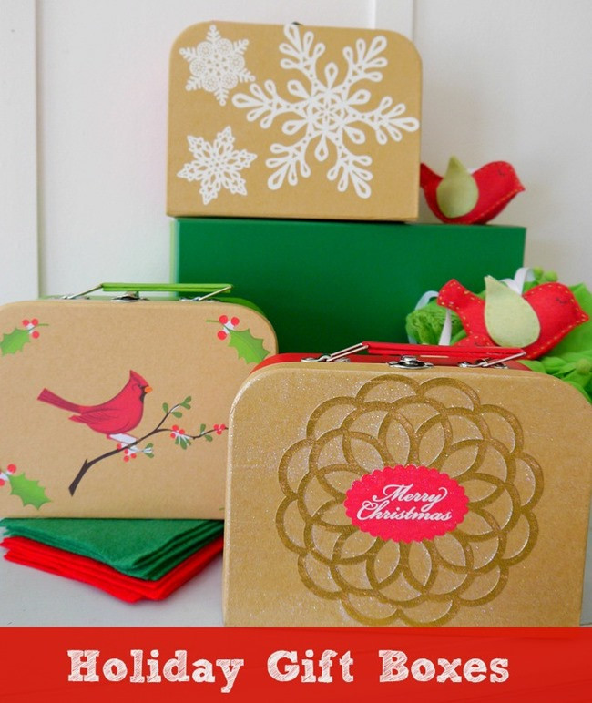 DIY Christmas Box
 Holiday Gift Boxes Easy DIY Craft