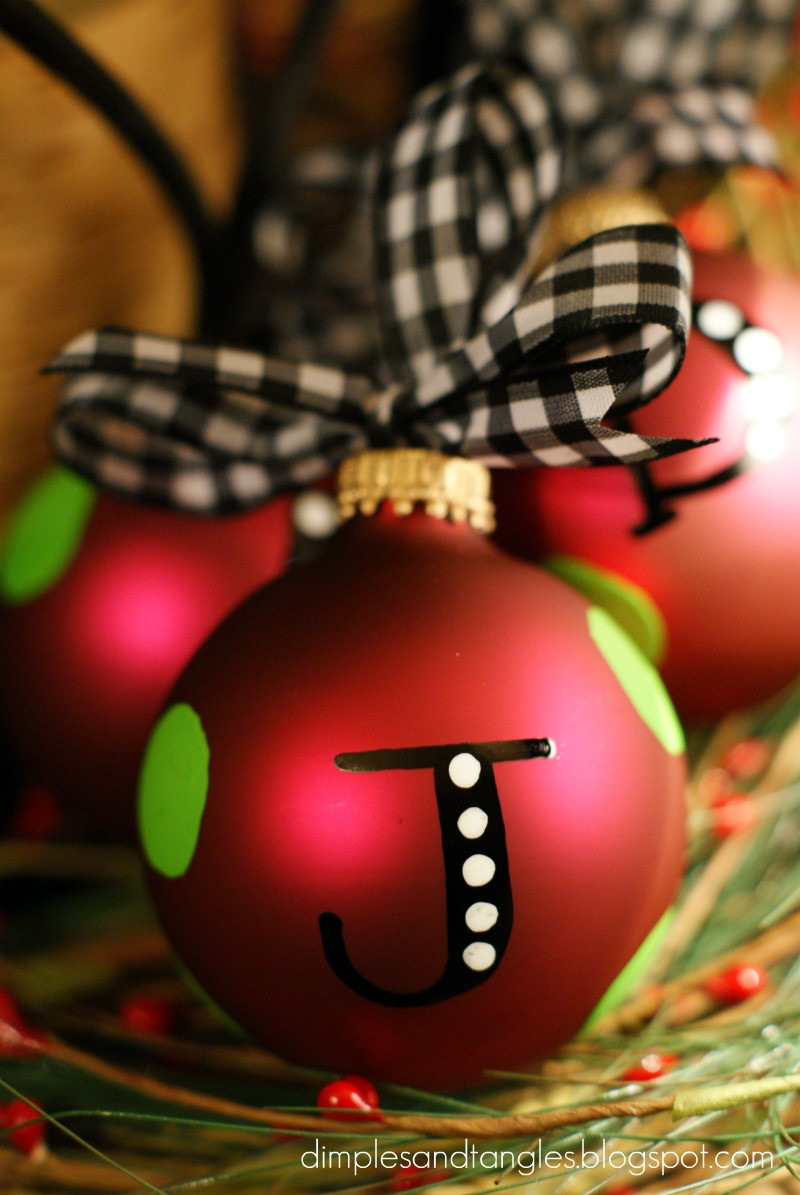 DIY Christmas Bulbs
 Personalized Ornaments Dimples and Tangles