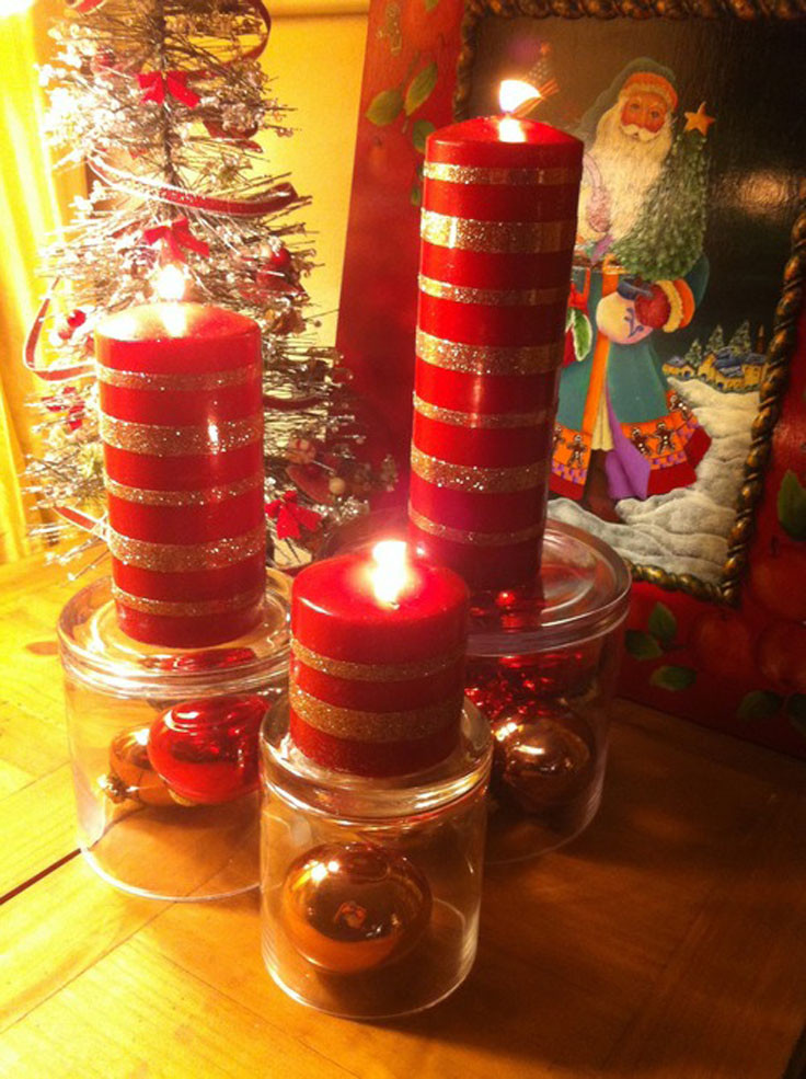 DIY Christmas Candles
 Top 10 DIY Beautiful Christmas Candles and Candle Holders