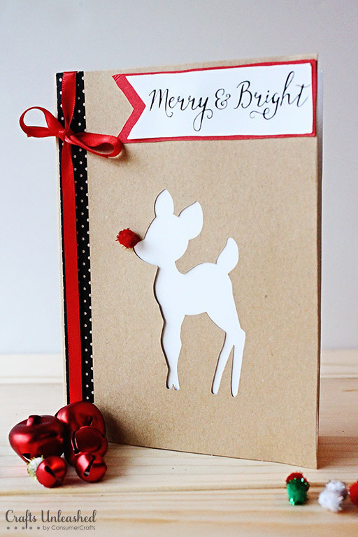 DIY Christmas Card
 DIY Christmas Cards Merry & Bright Crafts Unleashed