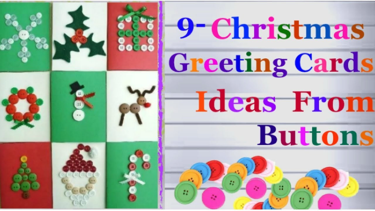 DIY Christmas Cards For Kids
 DIY 9 Easy Christmas greeting card ideas from buttons
