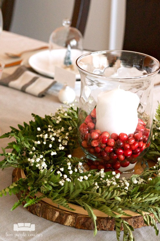 DIY Christmas Centerpiece
 Easy DIY Christmas Centerpiece two purple couches