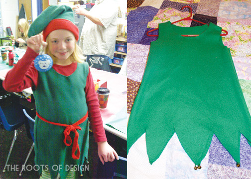 DIY Christmas Elf Costume
 The Roots of Design Elf Costume Revisted