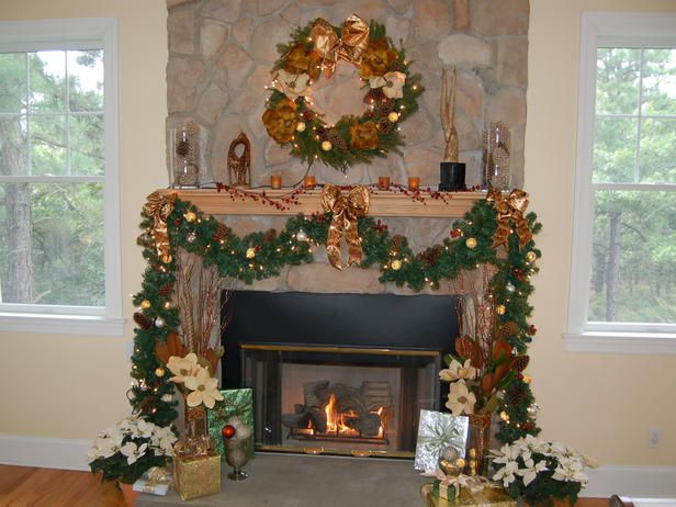 Diy Christmas Fireplace Decorations
 69 best images about Christmas Fireplace Mantels on