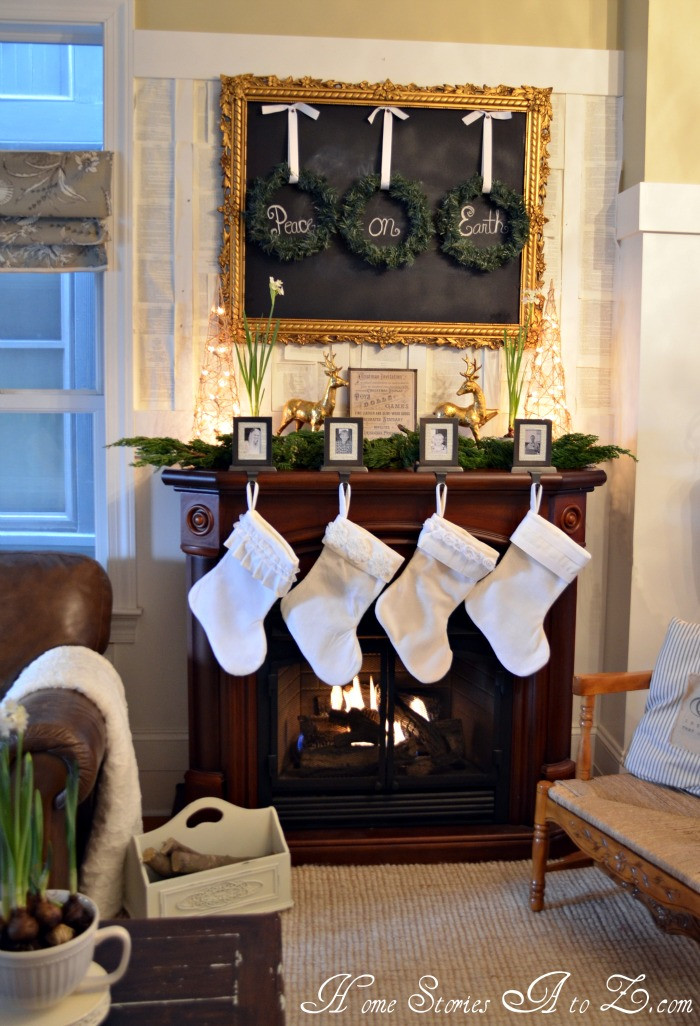 Diy Christmas Fireplace Decorations
 Christmas Mantel homemade Christmas ideas