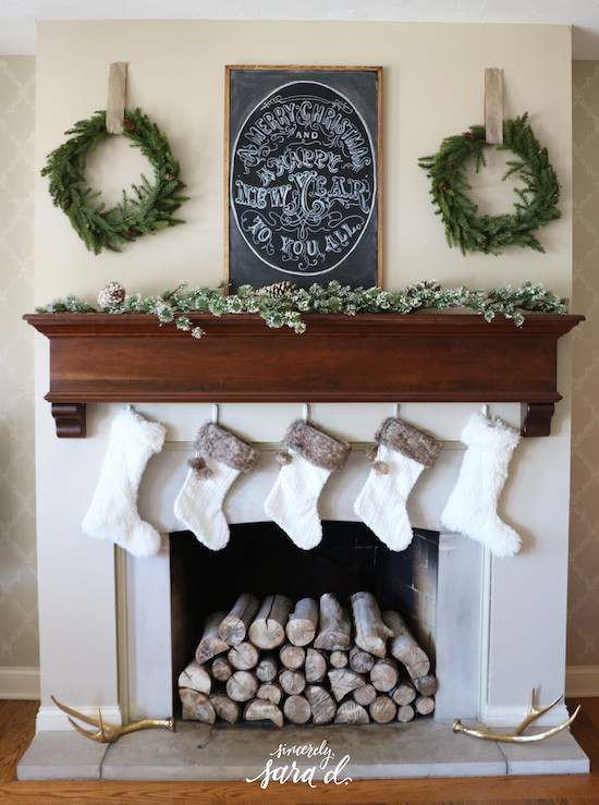 Diy Christmas Fireplace Decorations
 DIY Christmas Artwork