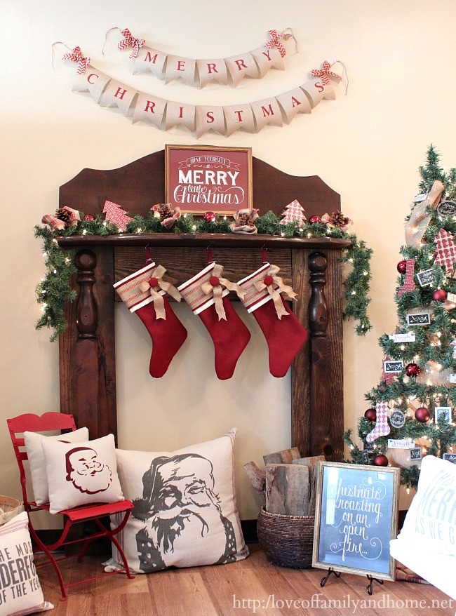 DIY Christmas Fireplace
 DIY Faux Fireplace Mantel From an Old Bed Love of
