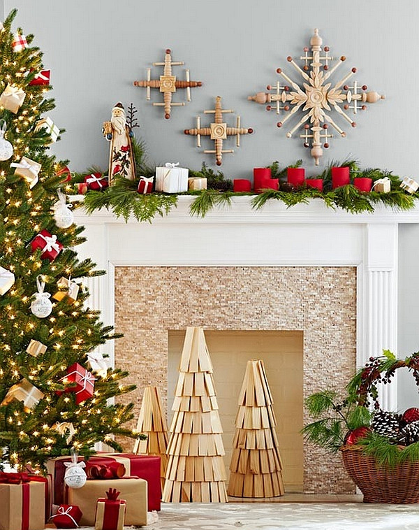 DIY Christmas Fireplace
 50 Christmas Mantle Decoration Ideas