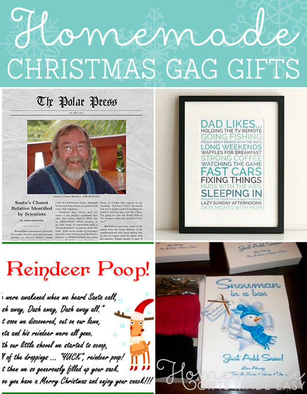 DIY Christmas Gag Gifts
 Funniest Homemade Christmas Gag Gifts and Ideas
