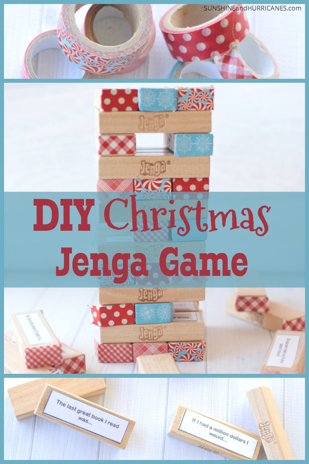 DIY Christmas Games
 Christmas Games DIY Jenga Holiday Family Fun
