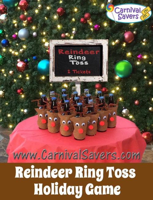 DIY Christmas Games
 Reindeer Ring Toss Game Cute and Easy Christmas Carnival