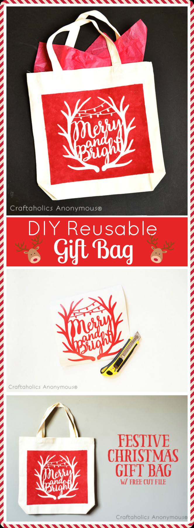 DIY Christmas Gift Bags
 Craftaholics Anonymous