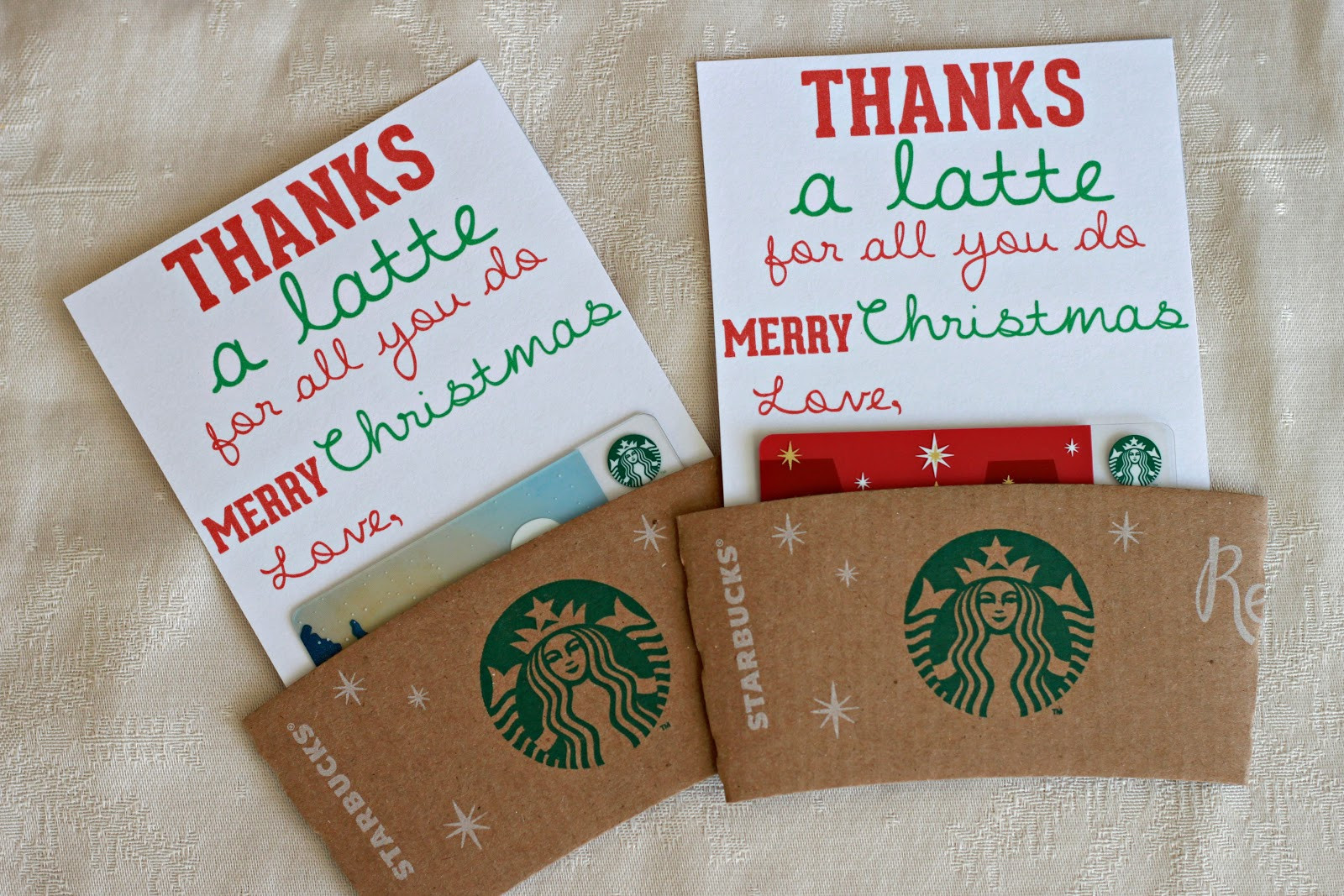 DIY Christmas Gift For Teacher
 Man Starkey thanks a latte