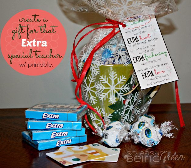 DIY Christmas Gifts For Teachers
 DIY Teacher Gifts for Christmas featuring Extra Gum for