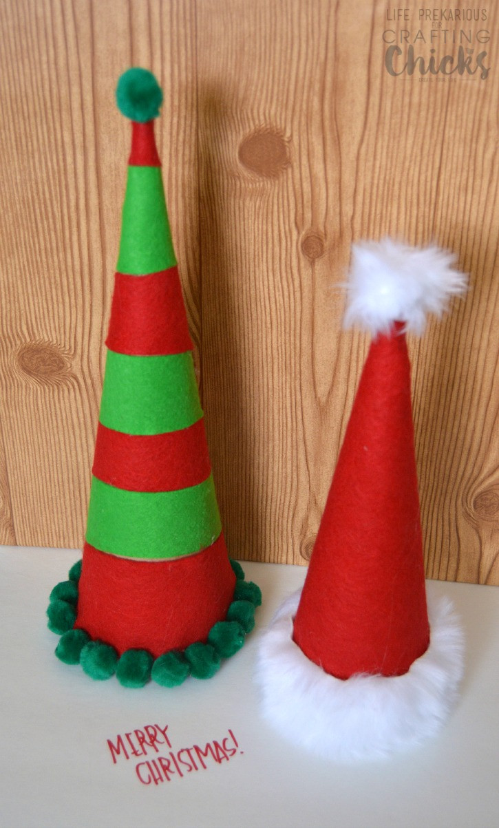 DIY Christmas Hat
 DIY Cardboard Santa Hats The Crafting Chicks