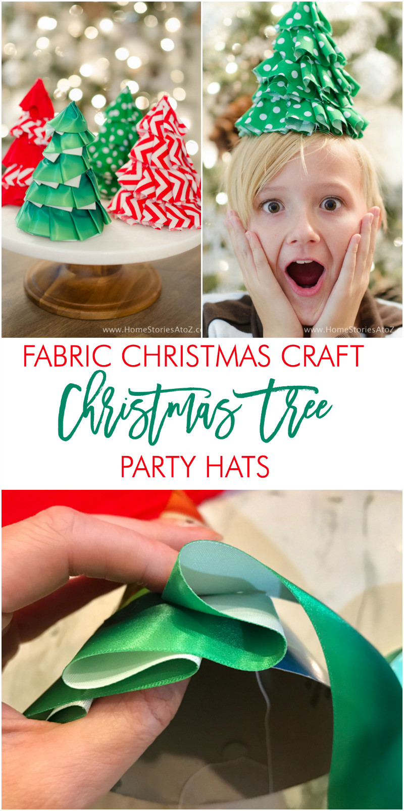 DIY Christmas Hat
 Fabric Christmas Craft Idea DIY Christmas Tree Party Hats