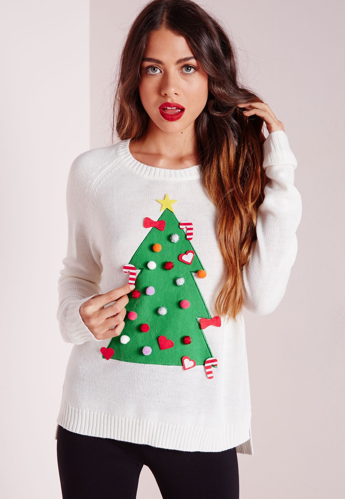 DIY Christmas Jumper
 Gingham and sparkle It’s Beginning To Look A Lot Like