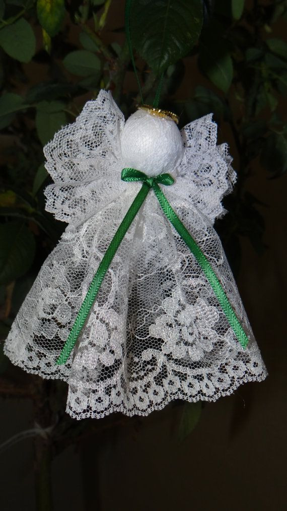 DIY Christmas Lace
 Lace Angel Christmas Ornaments by JWBoutique1 on Etsy $7