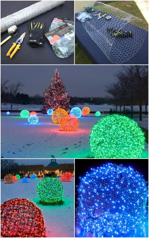 DIY Christmas Light Balls
 30 Magically Festive String and Fairy Light DIYs for