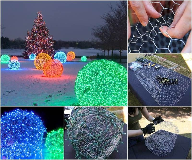 DIY Christmas Light Balls
 How To Make Christmas Light Balls s and