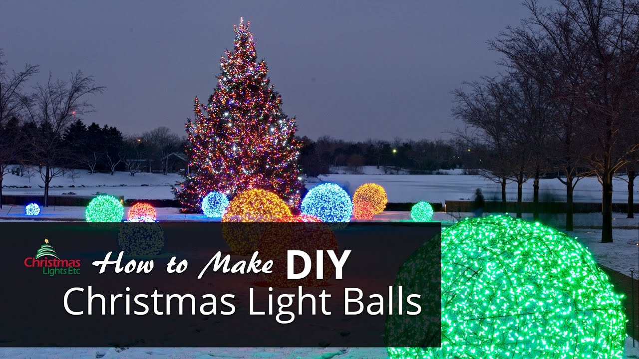 DIY Christmas Light Balls
 How to Make Christmas Light Balls