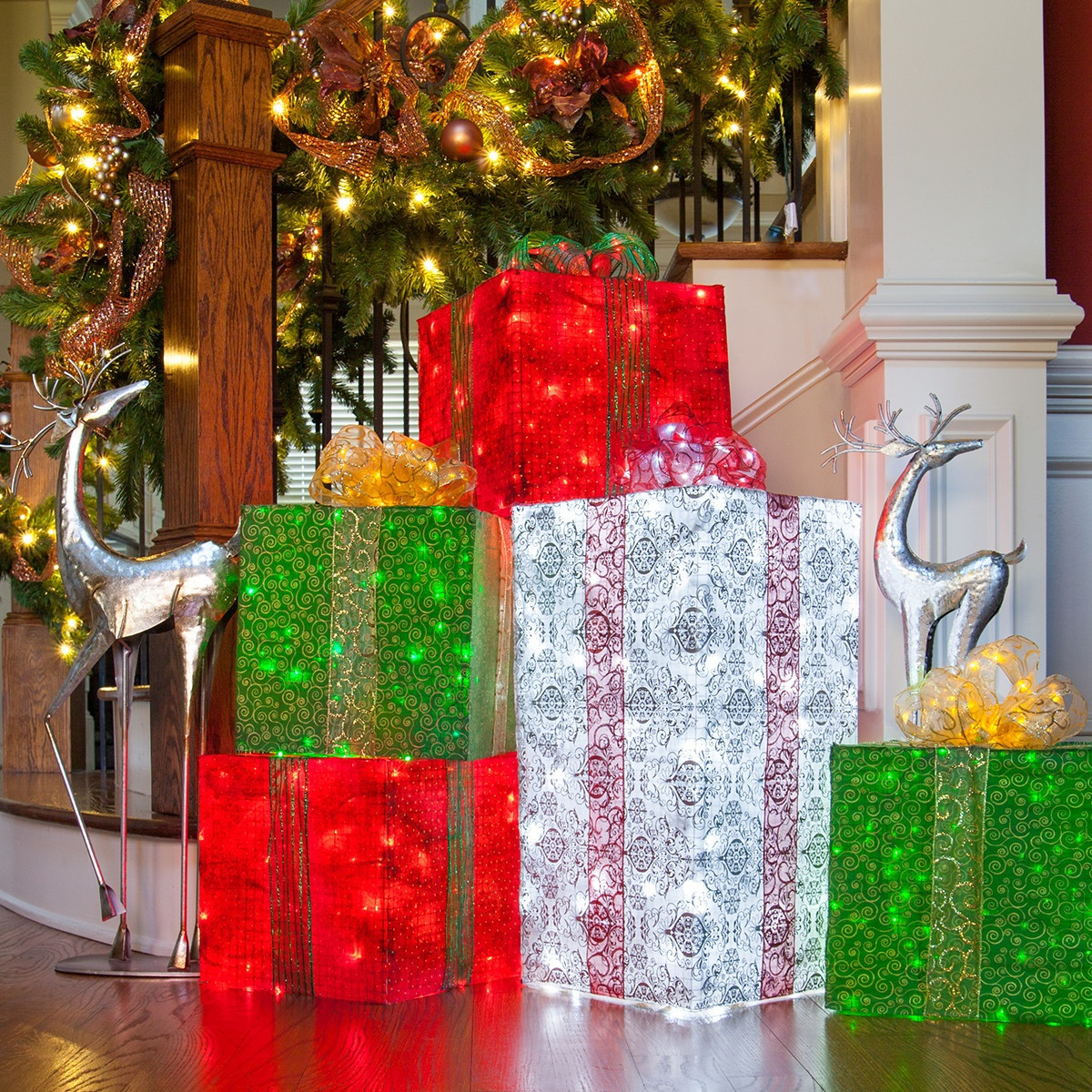 DIY Christmas Lights
 DIY Christmas Decorations 4 Lighted Gift Boxes