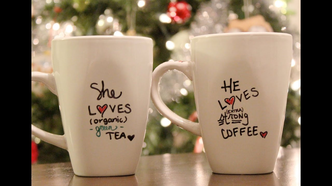 DIY Christmas Mugs
 DIY Personalized mug Holiday Gift Idea C2C Day 6