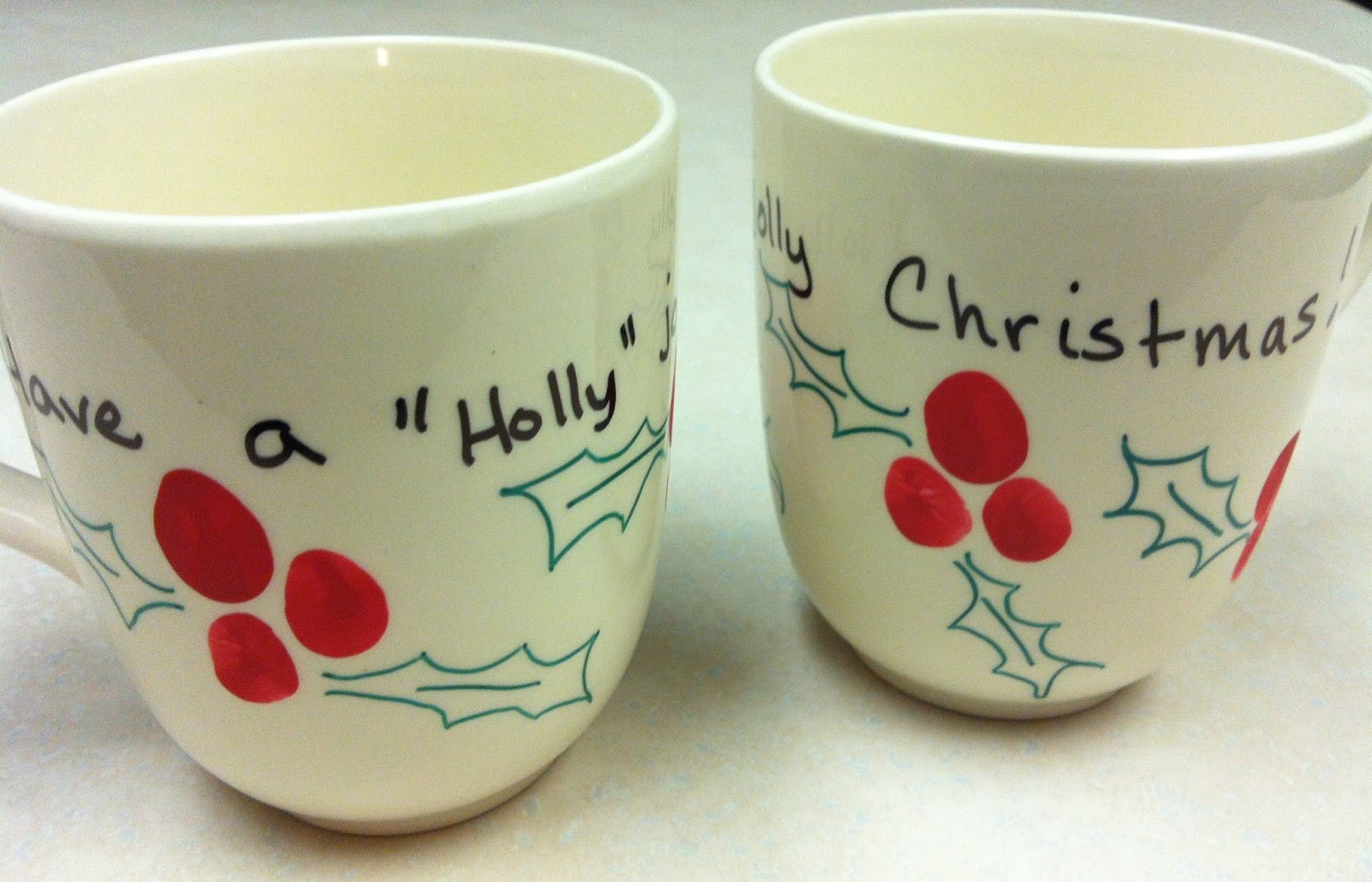 DIY Christmas Mugs
 Handmade by CJ DIY Christmas Sharpie Mugs