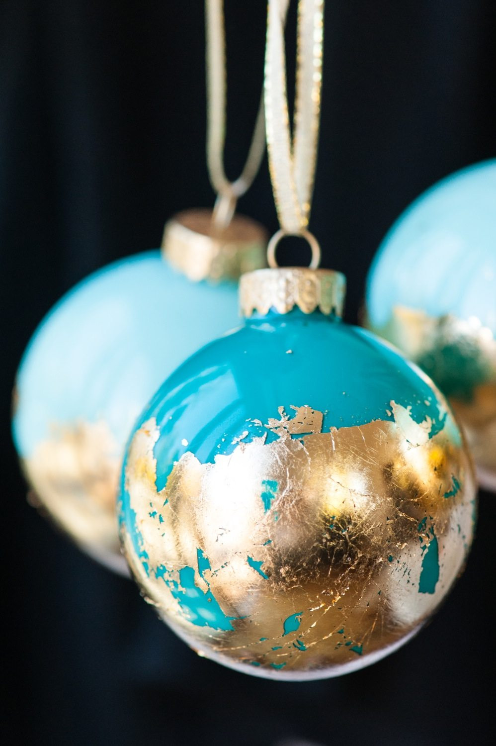 DIY Christmas Ornament
 DIY Painted Gold Leaf Ornaments The Sweetest Occasion