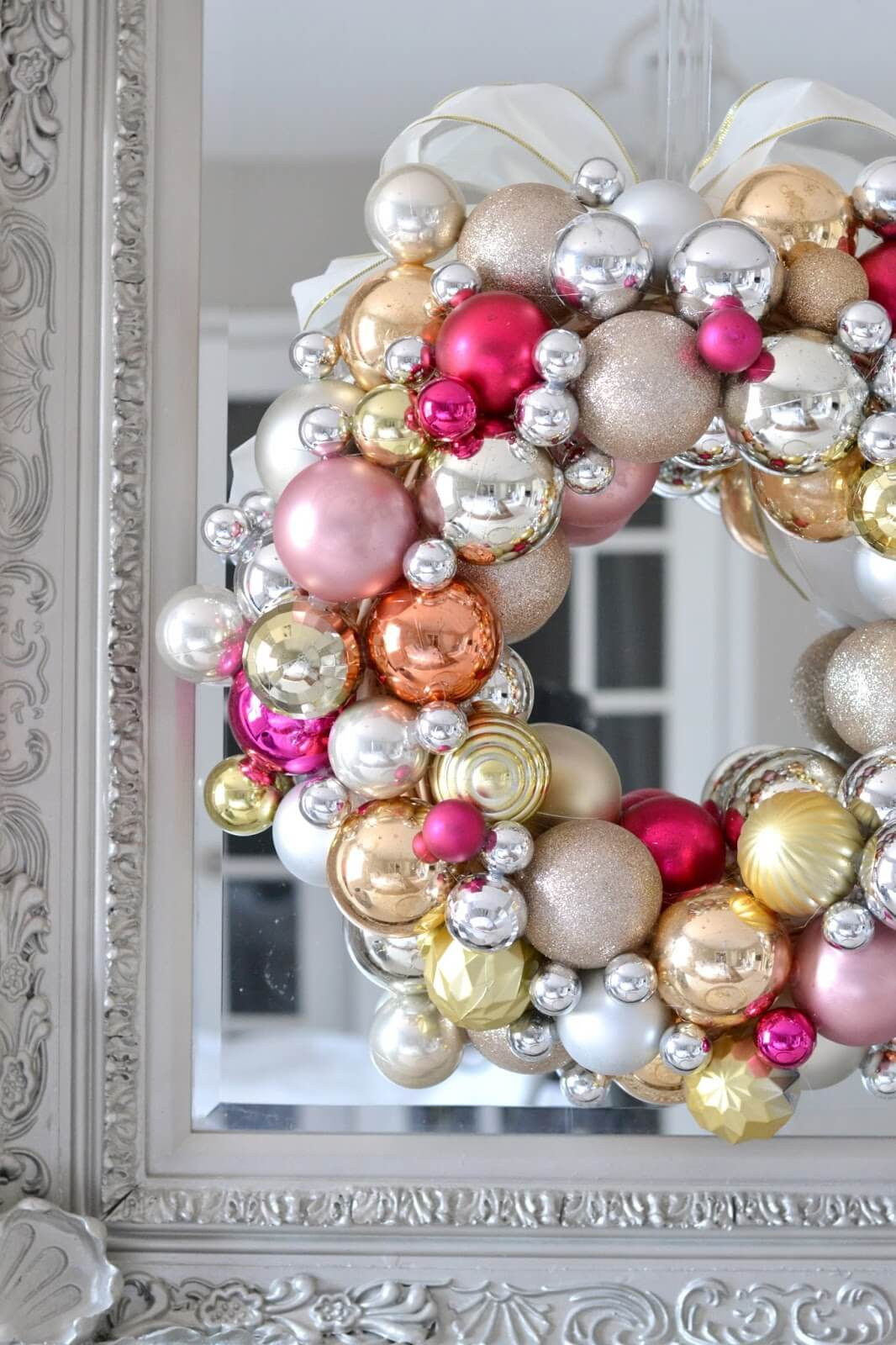 DIY Christmas Ornament Wreath
 10 Ways to Repurpose Christmas Ornaments Dukes and Duchesses