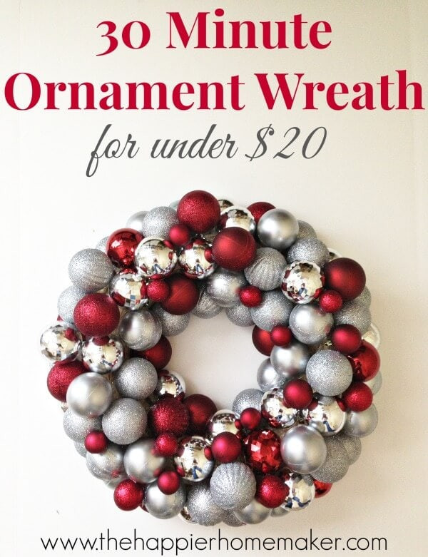 DIY Christmas Ornament Wreath
 20 DIY Holiday Projects Link Party Features I Heart