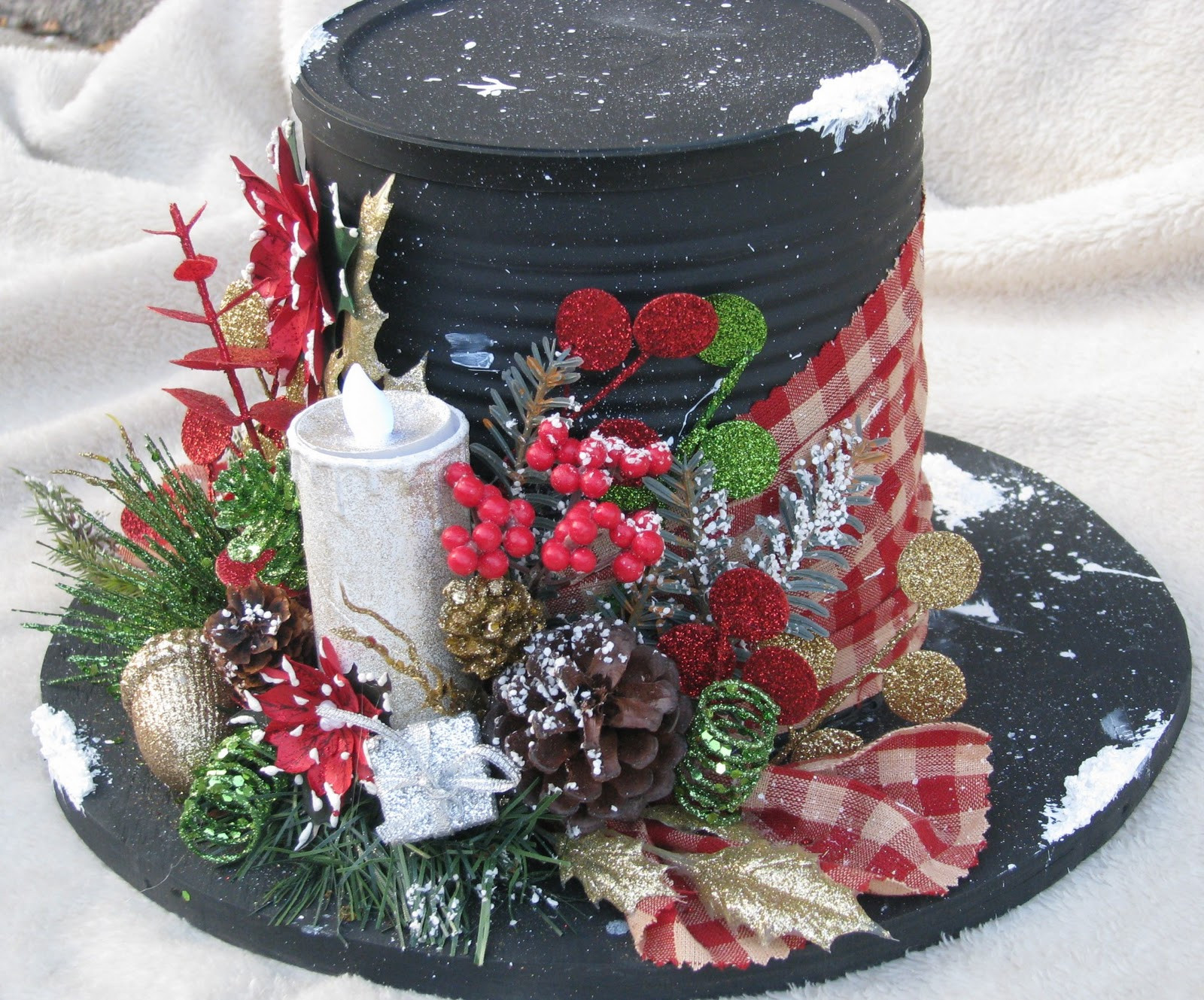 DIY Christmas Ornaments Pinterest
 Stars N Sparkles Blooms N Bling Snowman Hat ts